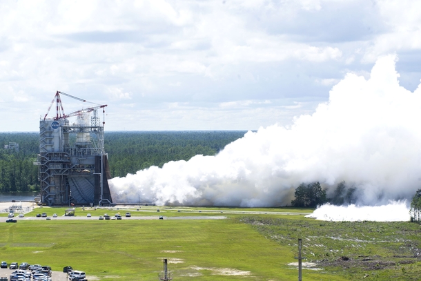 An RS- engine is tested May   on the A- Test Stand at NASAs Stennis Space Center 