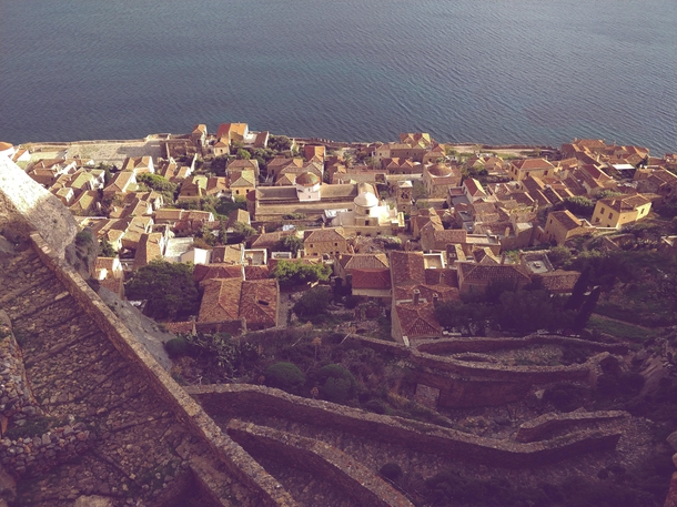 Ancient city of Monemvasia Founded in  also called the Gibraltar of the East