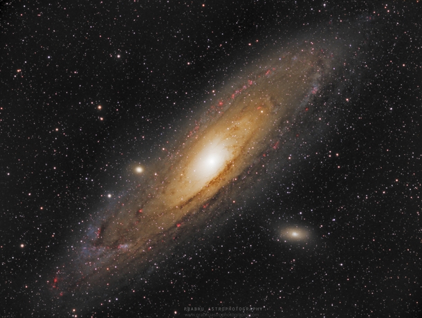 Andromeda Galaxy in HaLRGB total of  hours exposure