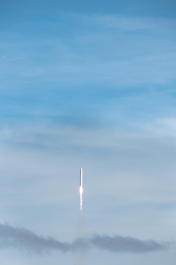 Antares Rocket Mid Flight 