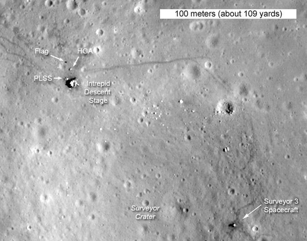 Apollo  landing site as seen by a Japanese probe
