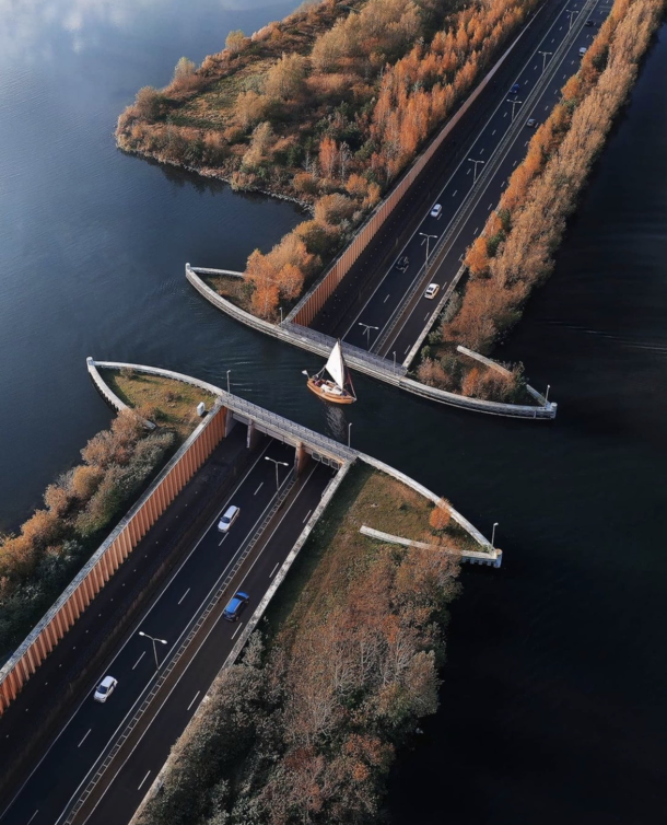 Aqueduct Veluwemeer Netherlands