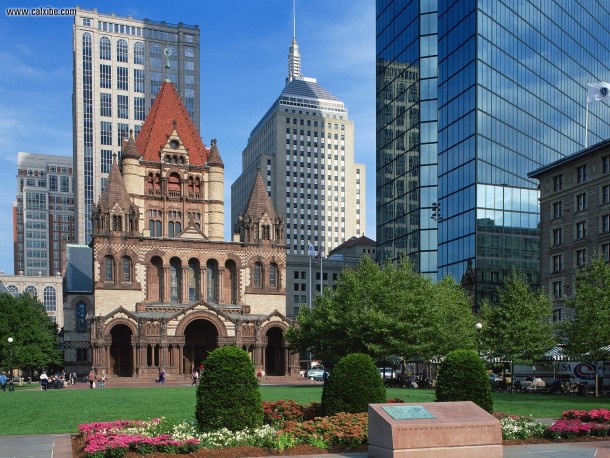 Architectural contrast in Boston MA 
