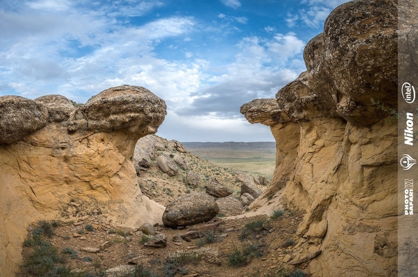 Arid landscapes of Mangystau Province Western Kazakhstan 