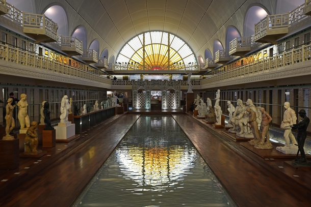 Art dco swimming pool turned into an art museum in Roubaix France 