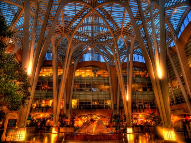 Atrium of Brookfield Place in Toronto Canada 