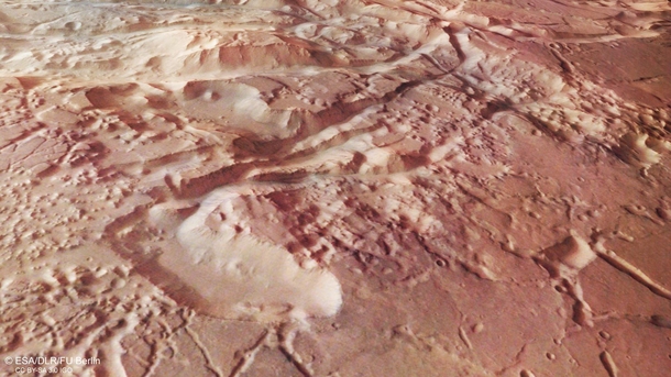 Aurorae Chaos a large area of chaotic terrain located in the Margaritifer Terra region on Mars Ground resolution is approximately  mpixel 