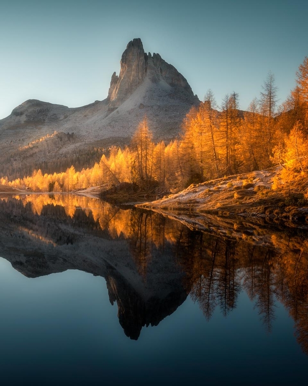 Autumn postcard from the Dolomites Italy 