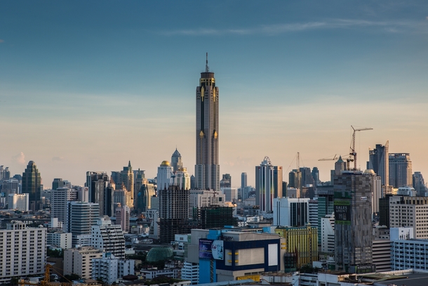 Bangkoks tallest building The Baiyok  and its surrounding 