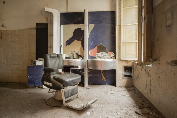 barber shop  by Peter Untermaierhofer - an abandoned barber shop in a former mental asylum in italy 