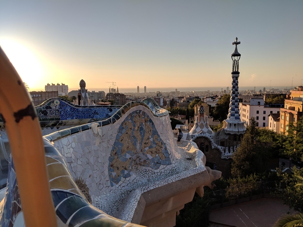 Barcelona Spain from Park Guell by Gaudi 