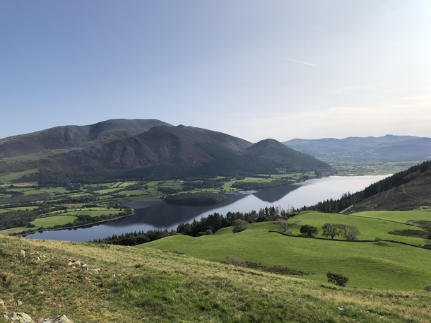Bassenthwaite Lake National Nature Reserve Lake District England taken from Sale Fell 