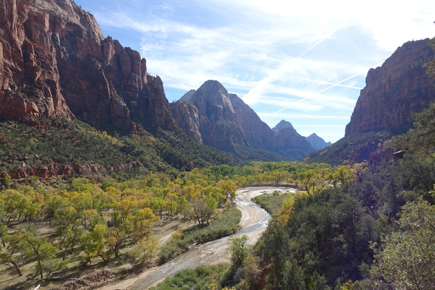Beautiful canyon view on the way down from Angels Landing Zion NP Utah 