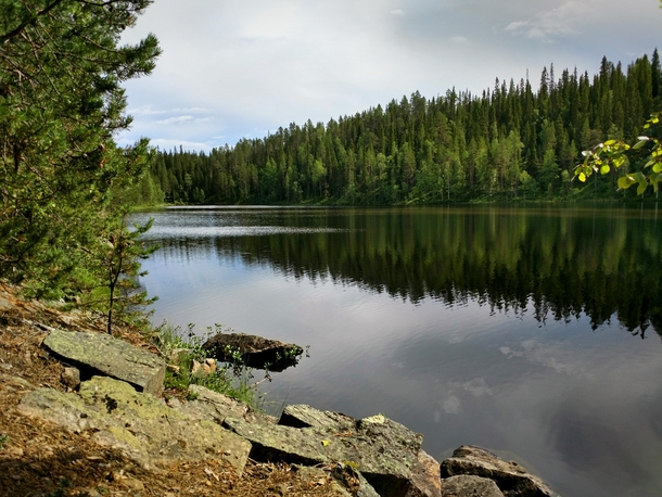 Beautiful finnish nature in Suomussalmi Finland 
