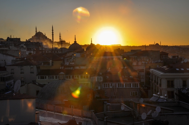 Beautiful sunrise in Istanbul 