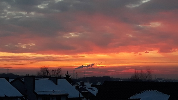 Beautiful sunset Biaystok - Poland