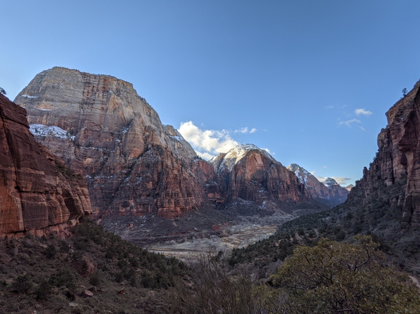 Beautiful views from the West rim trail at Zion National Park  