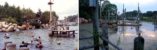 Beforeafter abandoned Disney River Country water park 