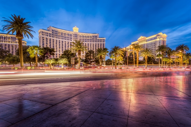 Bellagio and Caesars Palace in Las Vegas 
