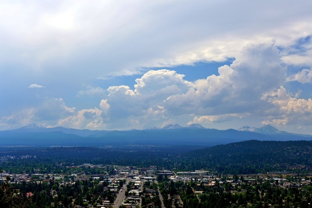 Bend OR and the Cascades from Pilot Butte 