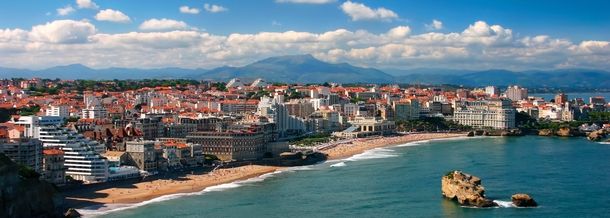 Biarritz at high tide Nouvelle-Aquitaine France 
