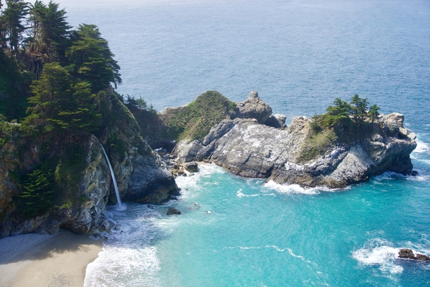 Big Sur McWay Falls Central California coast Can you hear the waves 
