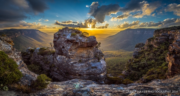 Boars Head Rock Blue Mountains Australia  by Gary Hayes