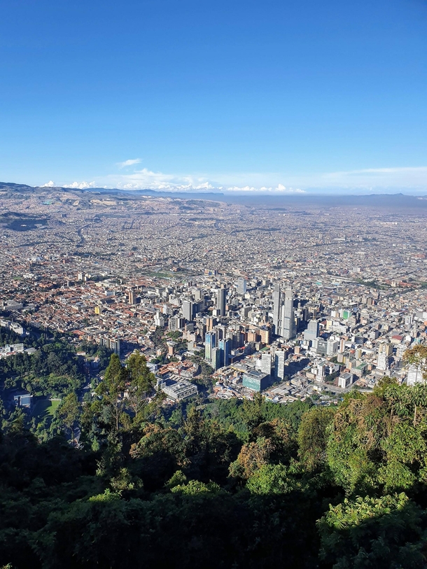 Bogot Colombia as seen from Monserrate 