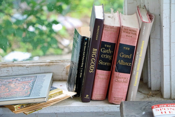 Books On An Abandoned Porch - 