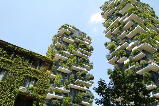 Bosco verticale Green in the city Milan Italy 