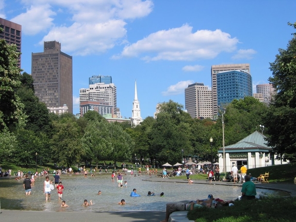 Boston Tranquil afternoon at the Frog Pond 