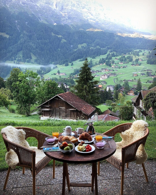 Breakfast in Grindelwald Switzerland