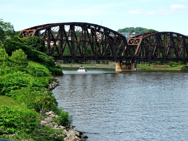 Bridge over Beaver River near Bridgewater Pennsylvania  by erjk amerjka