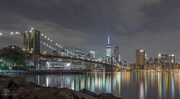 Brooklyn Bridge and New York City  by Anthony Fields