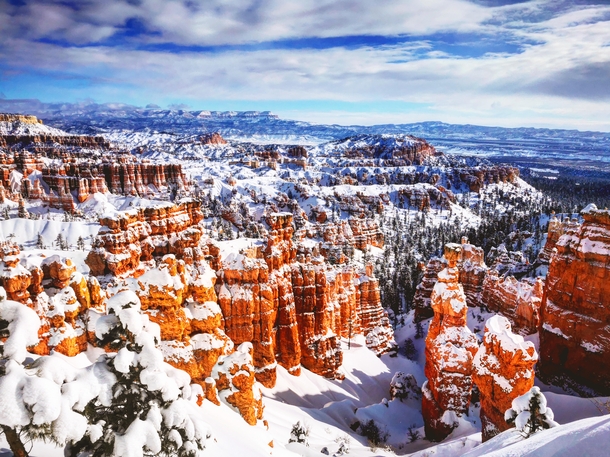 Bryce Canyon in the December snow USA 