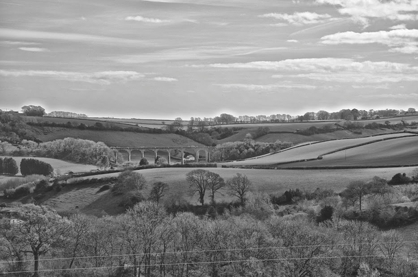 Cannington Viaduct a disused railway between Axminster and Lyme Regis  x 