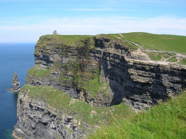 Castle by the Cliffs of Moher Galway Ireland 
