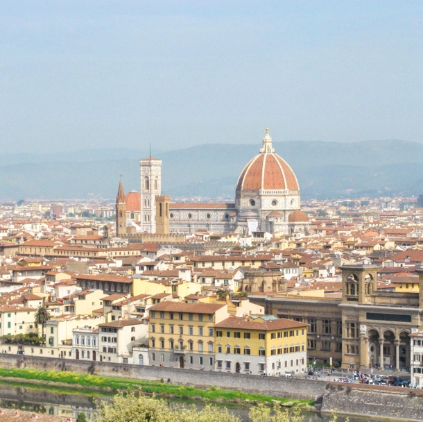 Cathedral of Santa Maria del Fiore From Piazzale Michelangelo Florence Italy 