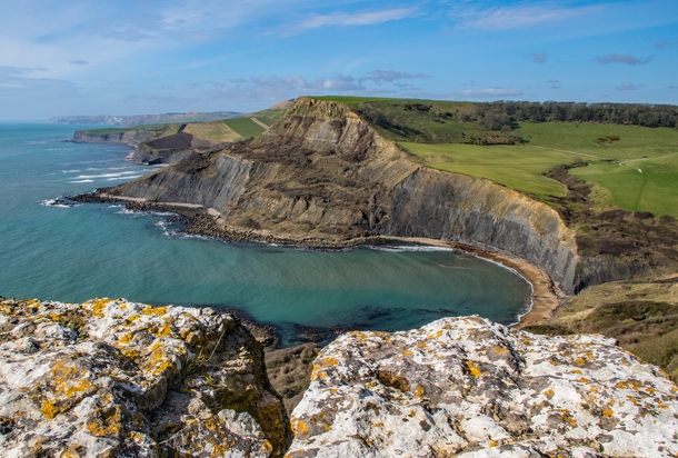 Chapmans Pool from Emmetts Hill Dorset England By Ian Perkins 