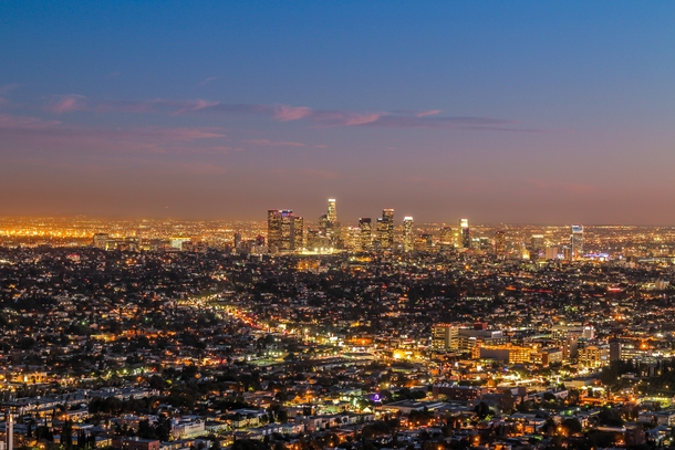 City of Angels Los Angeles during sunset 