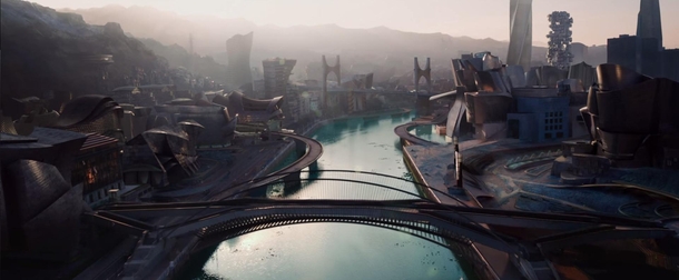 City with Frank Gehrys style in upcoming film Jupiter Ascending 