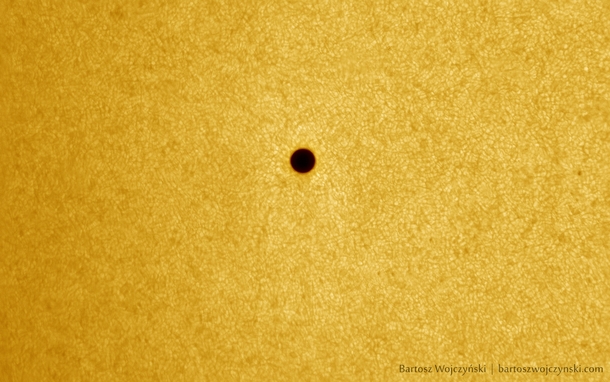 Close-up of Mercury in front of the Sun 