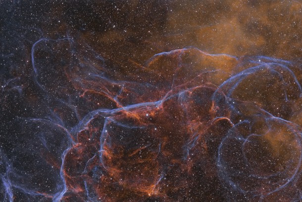 Close up of the Vela Supernova Remnant 