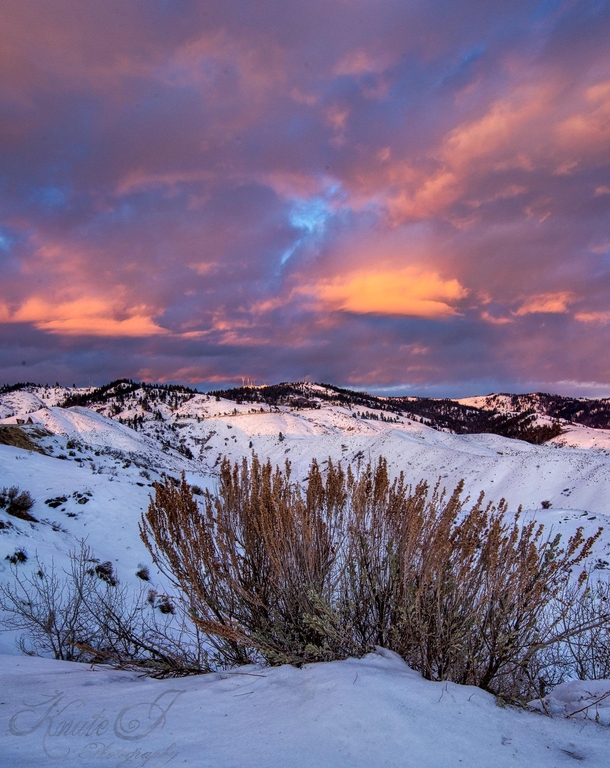 Clouds of Furious color over Bogus Basin Idaho USA 
