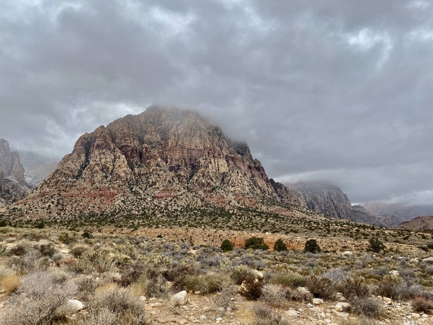 Clouds roll in over Red Rock Canyon NV 