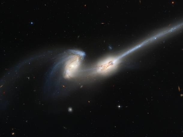 Colliding galaxies nicknamed The Mice NGC  