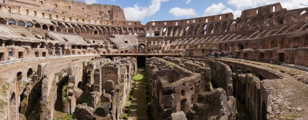Colosseum panorama Rome Italy 