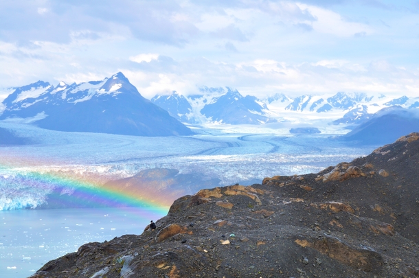 Columbia Glacier and a rainbow this past AugustColumbia Bay Alaska 