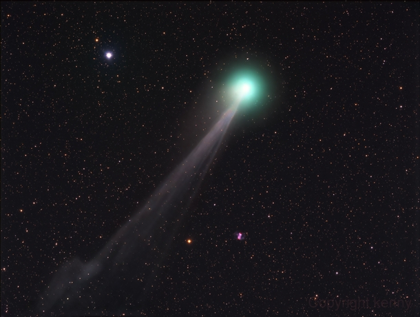 Comet Lovejoy M in the background 