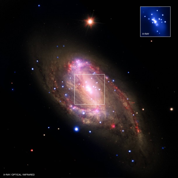 Composite image of spiral galaxy NGC  
